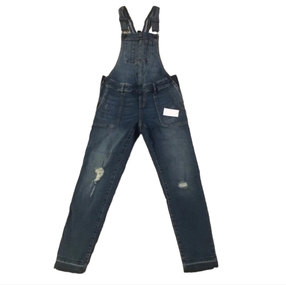 Indigo Blue NWT Size XS Blue motherhood Maternity overalls distre… - Picture 7 of 16